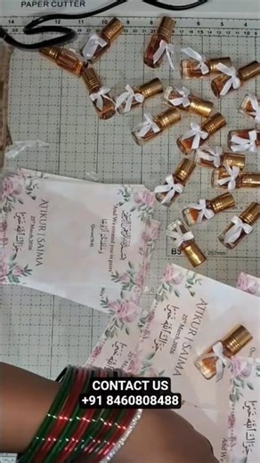 Customized Ittar Cards – A Fragrant Start to Your Special Day 🌷✨”