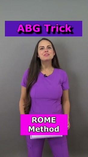 ROME Method ABG Interpretation (Arterial Blood Gases) Nursing School #shorts