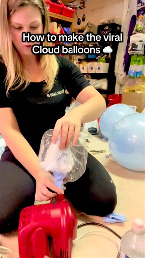 Here is a step by step on how I created these viral cloud balloons! | Pop Pop Balloon