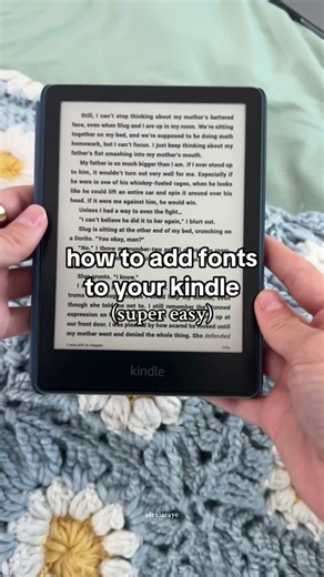 I had no idea it was THIS easy to add your own fonts to your kindle?! • • • • #kindlehacks #kindlefonts #kindle #ereader