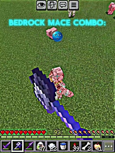 JAVA VS BEDROCK MACE COMBO👻🗿 | #minecraft #combo #edit