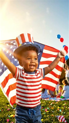 Baby Celebrates USA Independence Day 🇺🇸❤️
