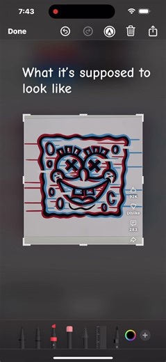 I posted the results in another vid btw first time using posca markers #drawing #spongebob