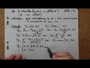 Estimateurs statistiques : définition, exemples et contre-exemples