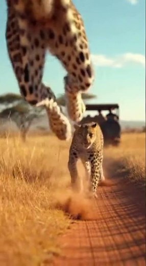 “Blurs of the Wild: Leopards Defy Gravity”