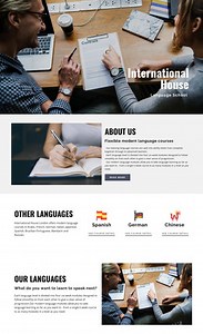 International language school - Website Design by Nicepage