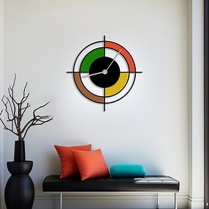 Oversized Metal Wall Clock: Modern Minimalist Colorful Decor - Etsy