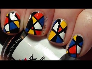 Colour Block Nail Art Tutorial on Short Nails