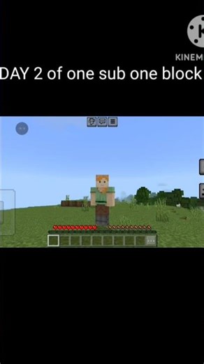 DAY 2 of one sub one block challenge #minecraft #video #challenge