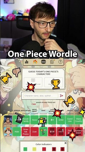 Guess The One Piece Character Day 1 ☠🔥 #onepiece #wordle #anime