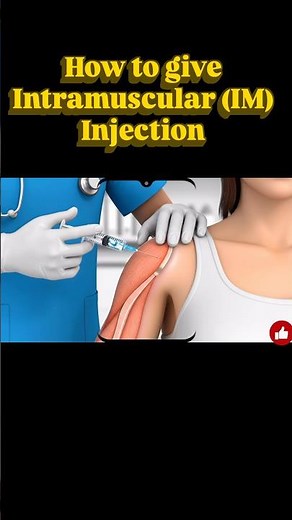 Intramuscular injection procedure! How to give IM injection! #shortsfeed #viral #shorts #iminjection