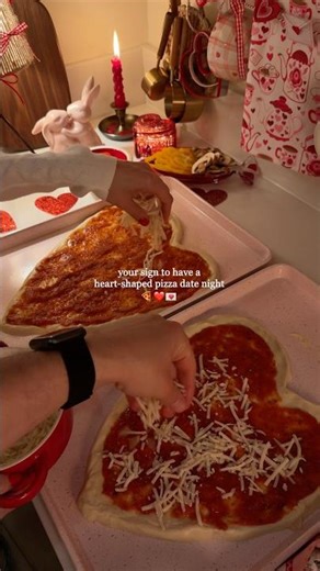 Your sign to have a heart-shaped pizza date night