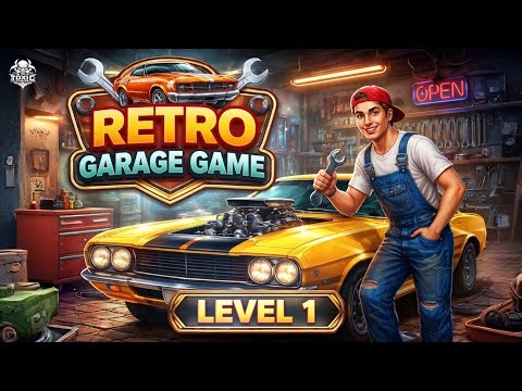 Retro Garage Game 🔧 | Day 1 Gameplay | Car Repair & Build Start! 🚗🔥