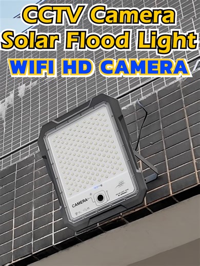 SUNC CCTV Solar Flood Light: WiFi version with HD camera, 4 million pixels, viewable on Phone & PC, best solution for lighting and security! 100W-1200W, equipped with mono solar panel!#solarfactory #suncsolar #solarenergy #sunc #solarpower #outdoorlighting #solarfactorychina #outdoorlights #solar #light #solarlight #nightlight #waterprooflight #solarlightwithpanel #solarlights #solarlighting #customerservice #solarcamera #cctvcameras