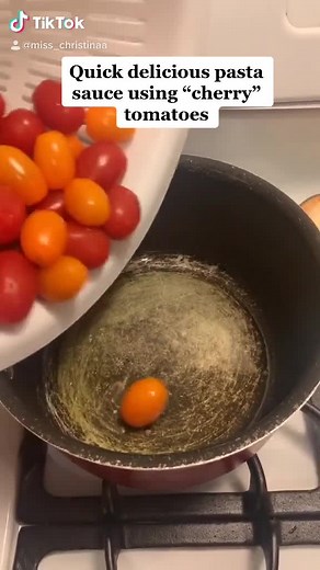 Quick Easy Tomato Sauce Recipe Using Baby Cherry Tomatoes