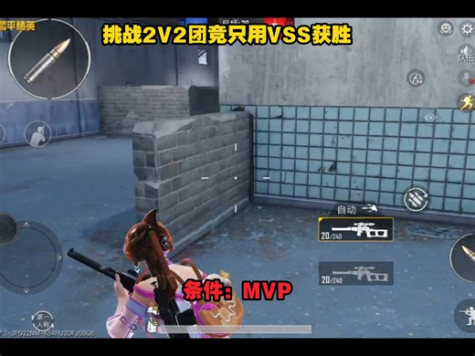 收到粉丝任务：挑战2V2团竞只用VSS获胜并且要获得MVP