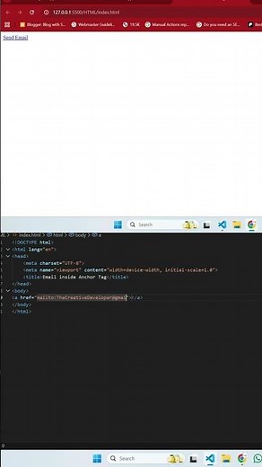 How to Create Email Link in HTML | mailto Anchor Tag Tutorial | The Creative Developer #tcd