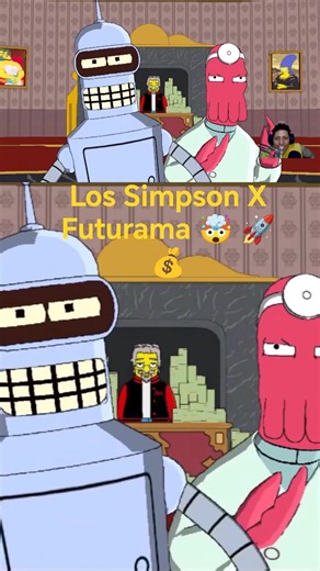 The Simpsons X Futurama 🤯 🚀💰 #simpsons #futurama #bender