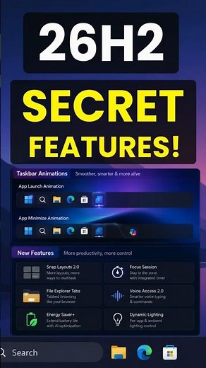 Windows 11 26H2 Hidden Features 👀