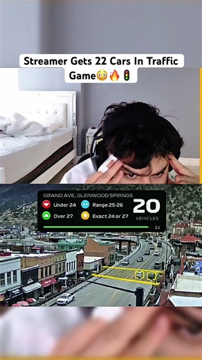 Streamer Gets 22 Cars In Traffic Game😳🔥🚦 #streamer #twitch #feedshorts