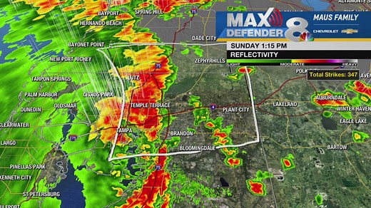 LIVE RADAR! Max Defender 8 is tracking some storms in Tampa Bay this morning. Let us know where you're watching from and if you're seeing any rain! wfla.com/weather | WFLA News Channel 8