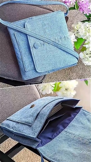 DIY Stylish Crossbody Bag from Old Denim