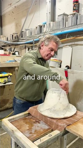 How do we make a bowl from one piece of marble stone