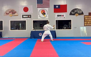 Asai karate: ASAI USA Kata: Hachimon (Eight gates) performed by Sensei Sean Lee, the country representative of ASAI USA 浅井空手: 米国本部道場 形 八門 - 米国代表の李先生による演武 Hachimon is also an interesting kata. The name Hachimon means "Eight gates". If you look at the Enbusen, you can see that this kata develops into 8 different directions. The performer is Sensei Sean Lee in Houston Texas. He has a talent of learning kata very quickly. Of course, he spends a lot of time memorizing them. It is noteworthy to add th