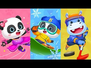Baby Panda's Short Track Race | Winter Games | Sports Competition | BabyBus