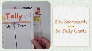 Back to School Bunco - August September Theme - Bunco Score Sheets - School Themed Bunco - Scorecards - Tally Sheets - Ghost Player - Bunco Babes - Bunco Game Kit for Game Night Party