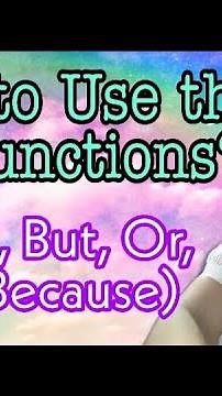 How to use the conjunctions. (And, But, Or, so because)