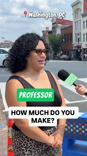 Salary Transparent Street on Instagram: "How much does a #Professor make? Filmed at the Georgetown @capitalonecafe 📍 #capitalonepartner #salarytransparentstreet #salarytransparency #paytransparency"