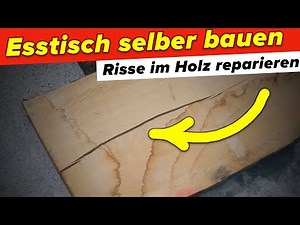 RISSE und SPRÜNGE Im Holz stabilisieren. So gehts! | Esstisch bauen #3