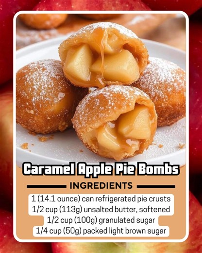 3K views · 71 reactions | Caramel Apple Pie Bombs Ingredients: 1...
