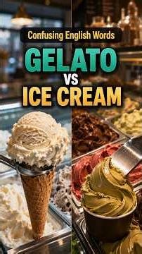 GELATO vs ICE CREAM