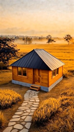 From Empty Rice Field to Cozy Wooden Tea Cottage