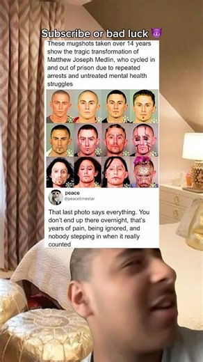 These mugshots taken over 14 years show the tragic transformation of Matthew Joseph Medlin,