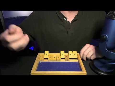 shut the box asmr 😴💤 | asmr soft, inaudible whispers, mouth sounds, tapping & wood sounds 🎲