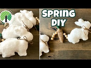 Easy Dollar Tree DIY Spring decor | Easter decor Bunny garland springtime home decor