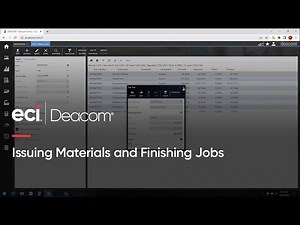 Issuing Materials and Finishing Jobs with the Deacom ERP System