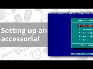 Aljex Classic: Setting up an Accessorial