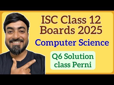 ISC Class 12 Computer Science 2025 Boards | Q6 – Complete Class ‘Perni’ | Java Program