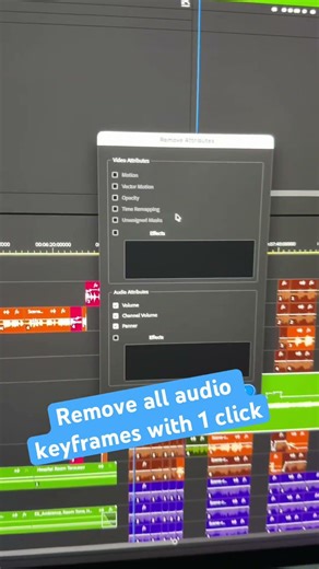 Remove All Audio Keyframes in Adobe Premiere
