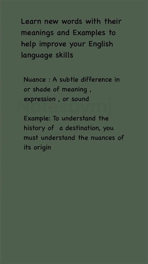 Master the word NUANCE | Speak like a Native 🗣️