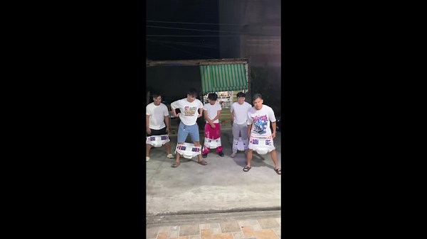 Locals have hilarious 'diaper challenge' game at Christmas party
