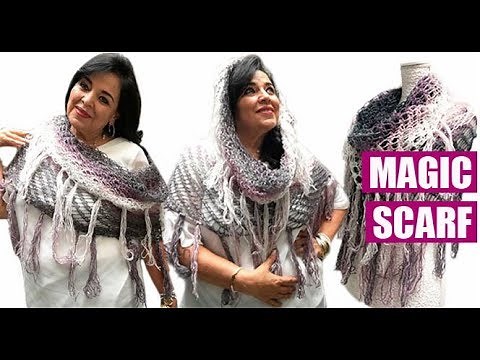 HOW TO KNIT THIS MAGIC SCARF - EASY AND FAST - BY LAURA CEPEDA
