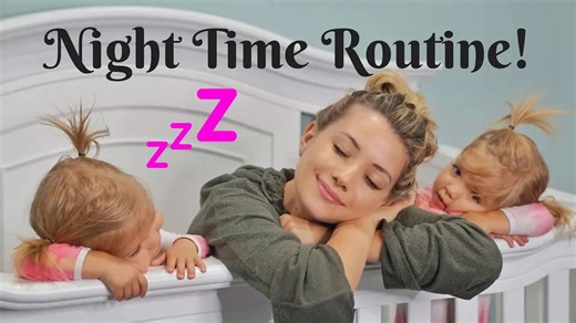 Mommy night time routine bonding with babies