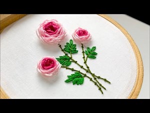 Stitch a Stunning 3D Rose by Hand | Easy Flower Embroidery