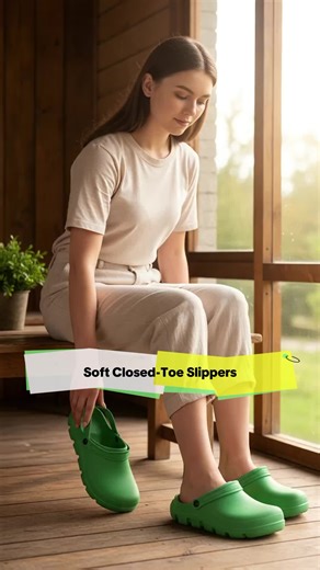 New Soft Sole Closed-Toe Slippers for Women and Men, Comfortable Indoor Casual Slippers