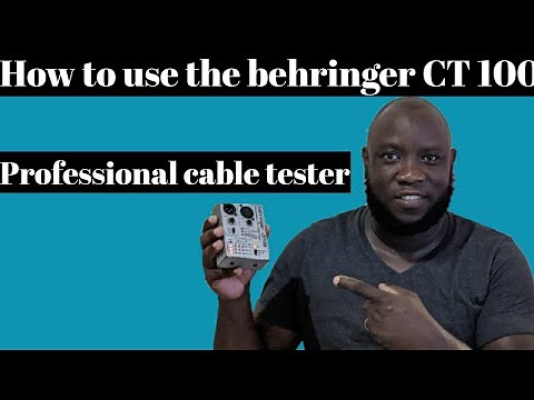 How To Use The Behringer CT 100 Professional Cable Tester